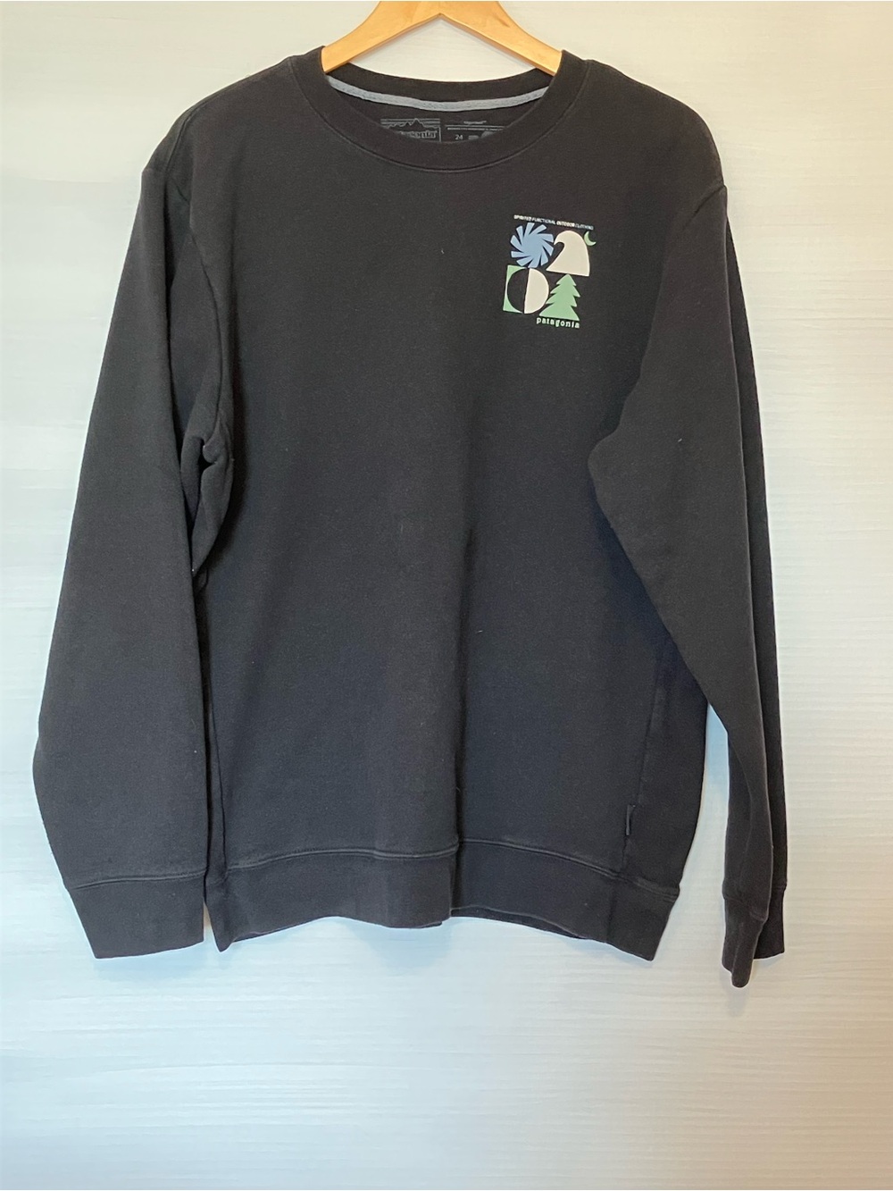 Patagonia Unisex Black Spirited Seasons Uprisal Crew Sweatshirt